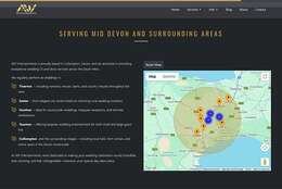 AW Entertainments map of service locations