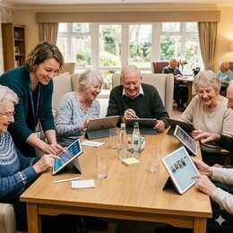 Residents learning practical tips in a workshop