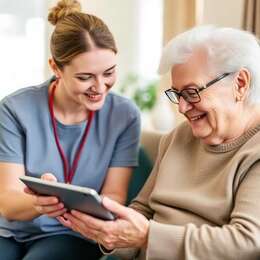 Ongoing digital support in a care home