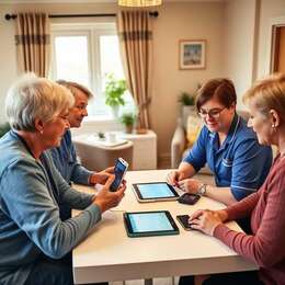 Care home staff training session